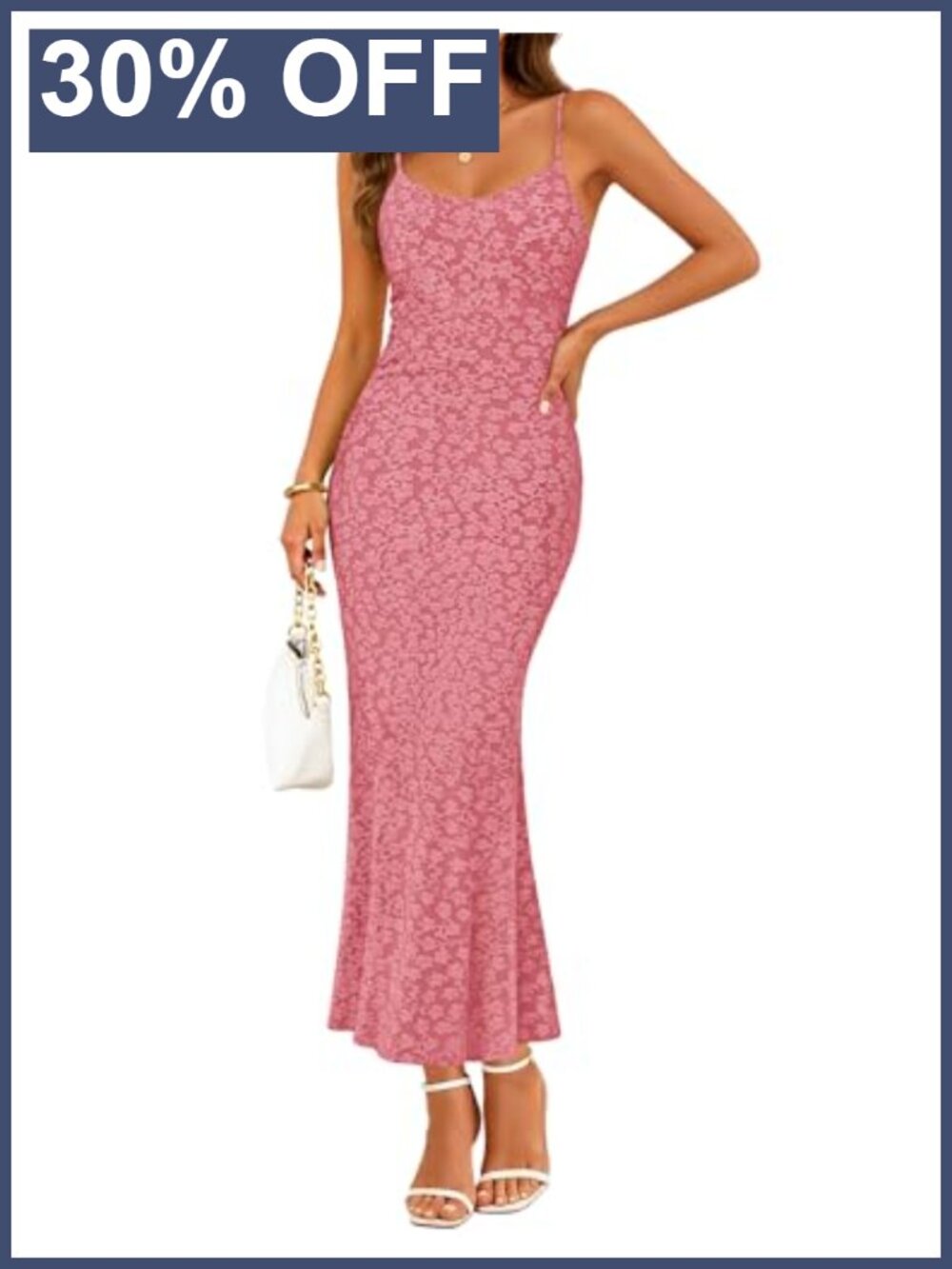 ZESICA Women's Floral Sleeveless Square Neck Bodycon Midi Dress Boho Summer